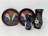 Gesetzlich Geschultz Handcarved Plates Vases