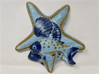 Zanolli Handpainted Italian Pottery Fish Tile Shel