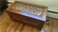 Chinoiserie Handcarved Asian Wooden Chest