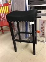 Black Counter Height Saddle Stool