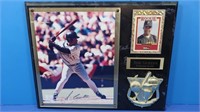 Autographed Jose Guillen Plaque, Photo, Rookie