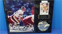 Autographed Gus Frerotte Plaque, Photo, Trading