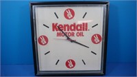 Kendall Motor Oil Electric Clock (works-cracked)