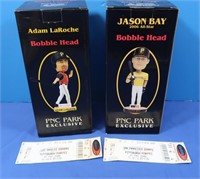 Bobbleheads-Adam LaRoche & Jason Bay w/Untorn Tix