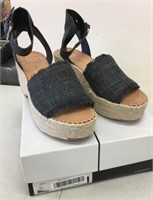 New Dolce Vita Lesley Ash Denim Size 8 Wedge Shoes