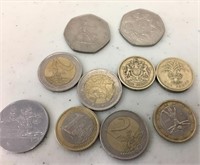 1983 & 1990 1 Pound Coins *Upside Down Error Plus