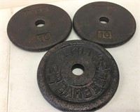 3 Steel 10lb Barbell Weights