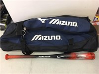 Mizuno Baseball Bag & Nike Ignitor 30" Bat