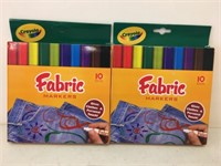 2 New Packs Crayola Fabric Markers