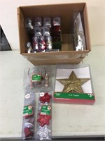 Box Lot of New Assorted Holiday Style Decorations