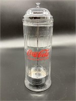 Vintage Coca-Cola 11.5in Glass Straw Holder