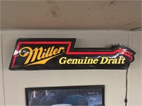 Miller Genuine Draft Electric Guitar Bar Sign