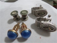 3 PAIRS OF VINTAGE CUFF LINKS