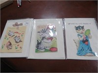 3 VINTAGE FLAIR CAT GREETING CARDS ADULT CONTENT