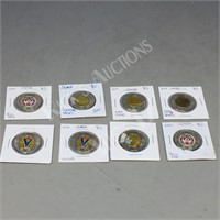 Canada- 8 collectable toonies- colored art