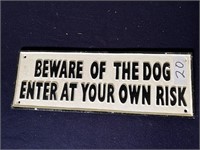 Beware of The Dog Sign