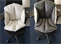 Lumbar Back Fleece Reversible Chair Cushion