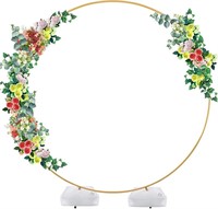 6.5 Ft Gold Metal Round Wedding Arch- Circle -NOTE