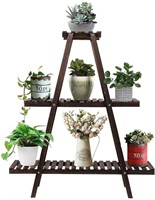 3 Tier Wood Plant Stand, 37x11x42"