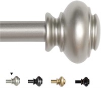 Curtain Rod, Nickel 66 to 120 inches adjustable