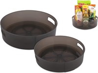 2-Pack Lazy Susan Turntable Cabinet Organizers