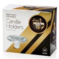 2 L'NER HEAVY DUTY DISPOSABLE CANDLE HOLDERS 40PK
