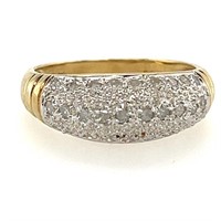 9ct Y/G Diamond ring