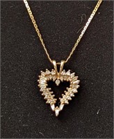 14k Diamond Heart Keepsake Necklace (4.46gtw)