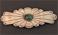 Sterling & Turquoise Belt Buckle (25.86gtw)