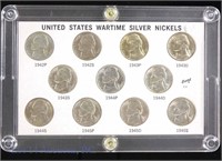 World War II Silver Nickel Set: XF - BU? (11)