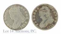 1818 & 1824 Capped Bust Half Dollars