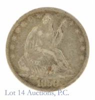 1858-o Seated Liberty Half Dollar  (XF?)