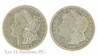 1921-d & 1921-s Morgan Silver Dollars