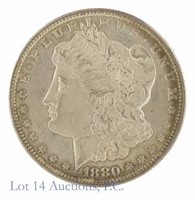 1880-s Morgan Silver Dollar (Ch BU w/ Toning)