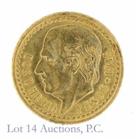 1945 Dos y Medio Peso Gold Coin - Mexico