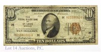 1929 US $10 National Currency (Brown Seal)