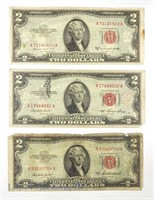 1953-63 US $2 Bank Notes - Red Seal (31)