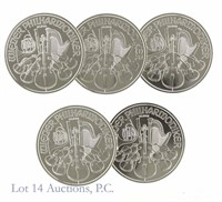 2008 Austria Silver Philharmonic Bullion Coins (5)