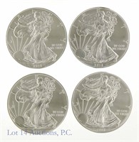 United States Silver Eagle Bullion Coins (4)