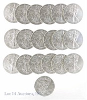 2008 Silver Eagle Bullion Coins (Tube of 19)