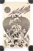 The Beatles, Jimi Hendrix & The Beach Boys Poster