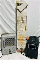 2 Electric Heaters & Brackets for a Sliding Door