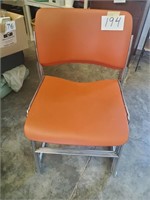 Set of 4 vintage orange chairs