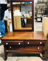 Antique Dresser w/ Detachable Mirror - 60"x42"x20"