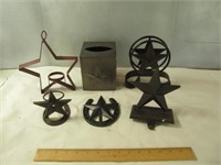 6pc Lone Star Texas Theme Metal Decor