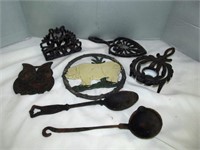 Cast Iron & Cast Metal - Trivets / Utensils / Pig