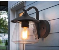 Modern Frosted Black Porch Outdoor Wall Sconce