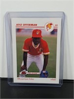 1991 Jose Offerman Minor League Albuquerque Dukes
