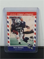 1990 Asher Stars 'N Stripes Barry Sanders Card