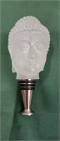 Large Crystal Buddha Head Wine Stopper (S-19)